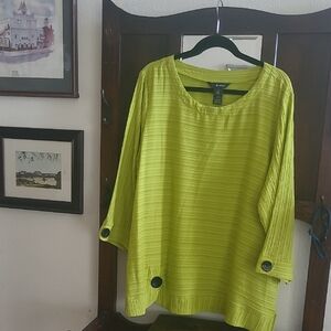 Ali Miles Lime Green Tunic Top